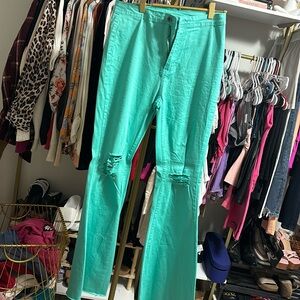NWOT lover brand teal flares large